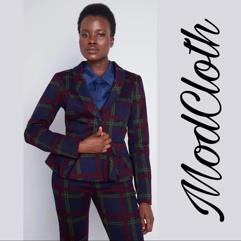 ModCloth x Collectif Plaid-Minded Blazer